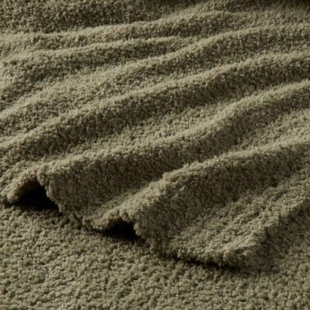 Threshold -  Reversible Chenille Throw Blanket Oversi Green - Picture 2 of 4